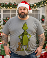 Dr. Seuss Der Grinch T-Shirt für Herren in Übergröße, kurzärmelig